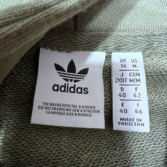 Adidas original olive green hoodie sweatshirt size medium - Picture 4 of 5